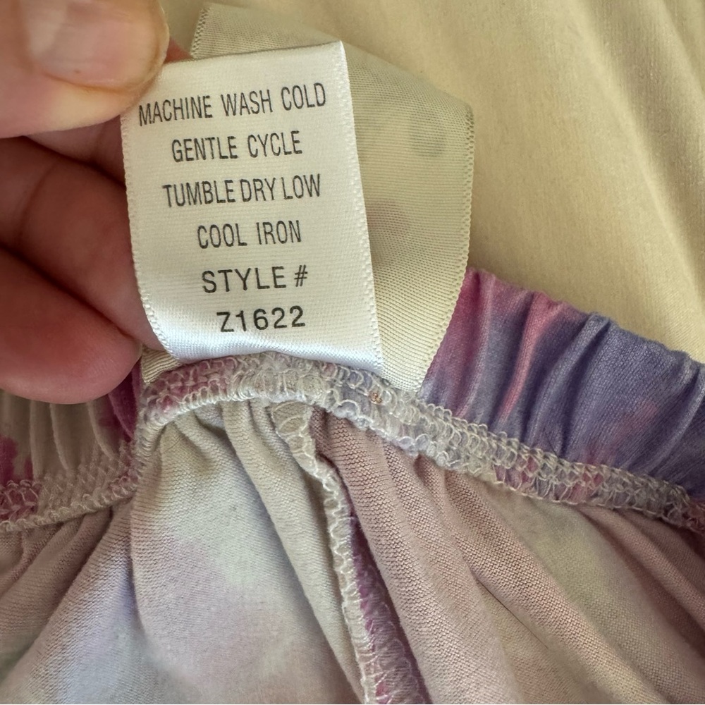 Jenna & Jessie Tie Dye Jogger Pants - Girls Sz 12 - Pink Purple White - Picture 5 of 7